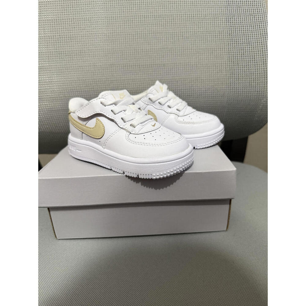Nike Force 1 Low EasyOn (TD) - Toddler Size 7C - White/Khaki